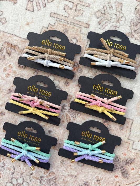 Spring Hair Tie Trios