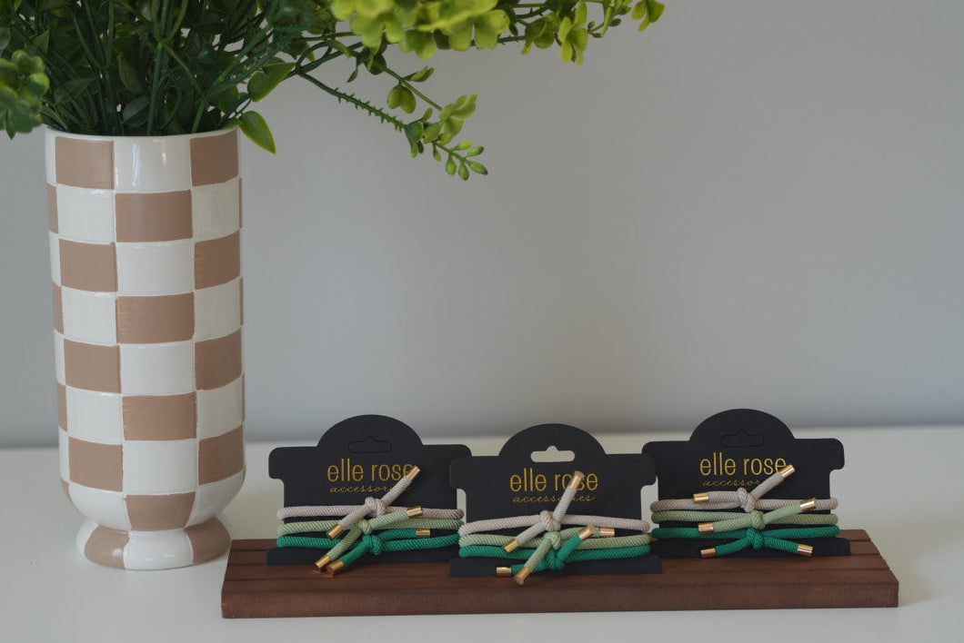 Green St Paddy Hair Tie Trio